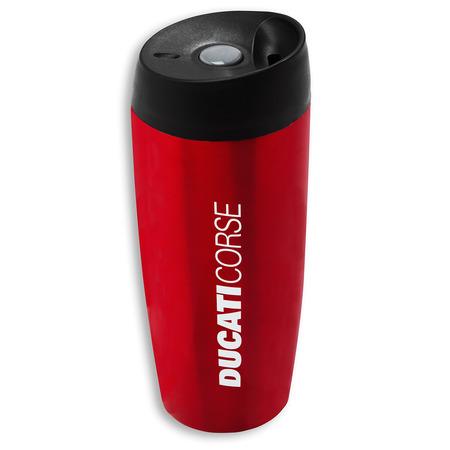 Ducati Corse Rider Thermoflasche | Isolierte Edelstahl-Trinkflasche, 500 Ml | Mit Racing-Design, Auslaufsichere Kappe | Für Sport & Alltag