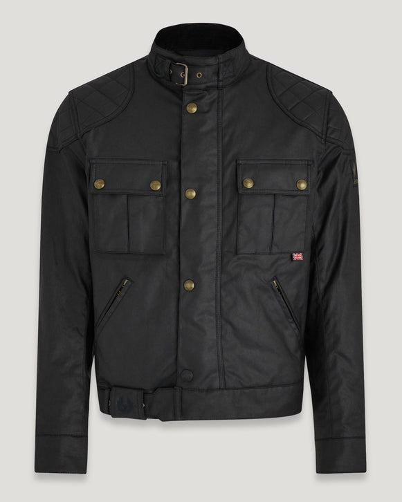 Belstaff black leather jacket new arrivals